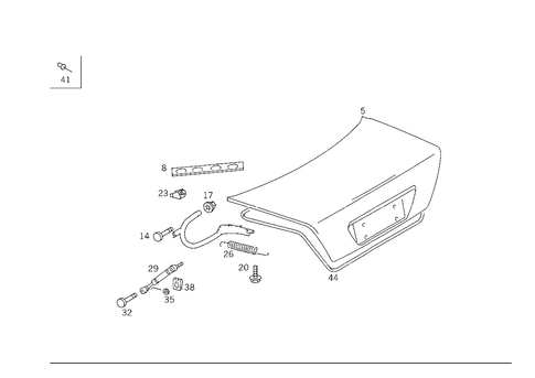 Trunk Lid for 1984 Mercedes-Benz 500SEL #1