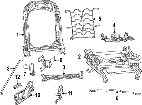 Passenger Seat Components for 2025 Ram 1500 #3