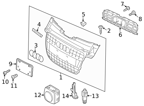 Grille & Components for 2016 Audi A4 Quattro #1