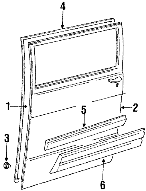 Exterior Trim - Side Door for 1992 Dodge B350 #1