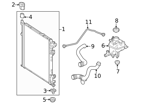 Radiator & Components for 2018 Mercedes-Benz GLS450 #0