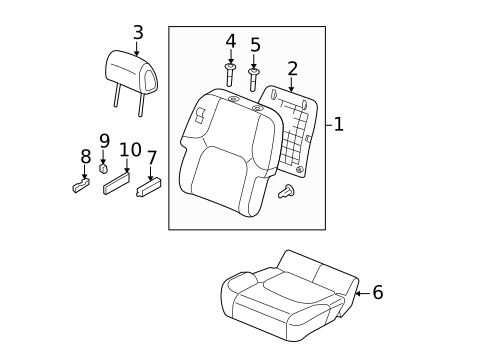 Front Seat Components for 2006 Nissan Pathfinder #7