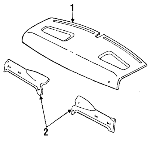 Interior Trim - Rear Body for 1995 Mercury Mystique #1