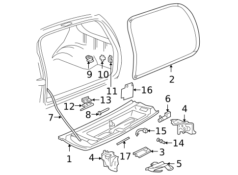 Gate & Hardware for 2003 Oldsmobile Bravada #0