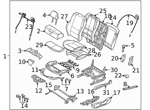 Front Seat Components for 2003 BMW M3 #3