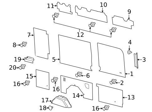 Interior Trim - Side Panel for 2021 Ford Transit-150 #5