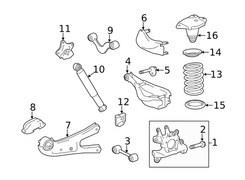 Rear Suspension for 2019 Toyota Highlander #1
