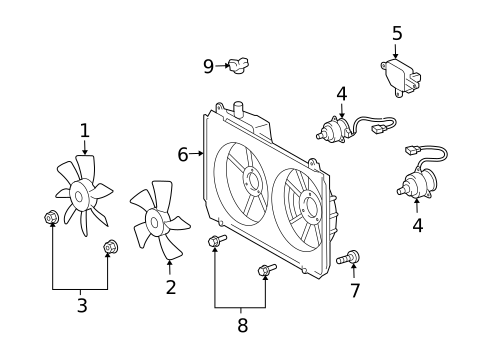 Cooling Fan for 2007 Toyota Highlander #1
