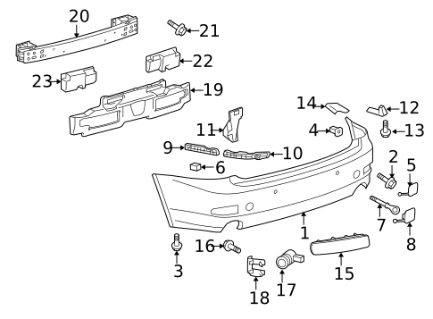 Bumper & Components - Rear for 2013 Lexus IS250 #0