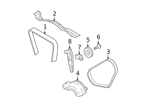 Belts & Pulleys for 2007 Subaru Legacy #1
