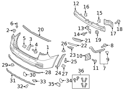 Bumper & Components - Rear for 2018 Kia Sorento #0