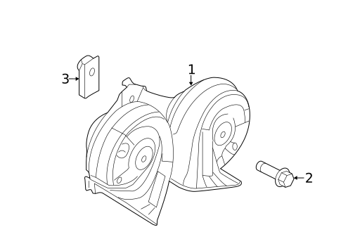 Horn for 2012 Ford Mustang #1