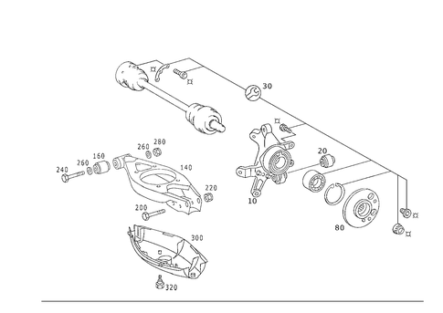 Rear Axle Mount for 2000 Mercedes-Benz E430 #1