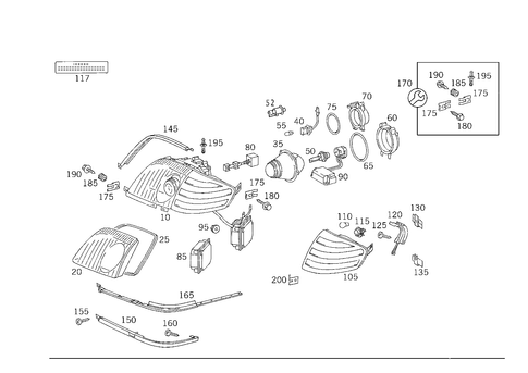 Lighting Unit and Foglight for 1996 Mercedes-Benz SL320 #1