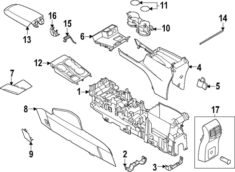 Center Console for 2022 Ford Bronco Sport #0