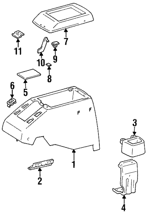 Center Console for 1996 Toyota Land Cruiser #1