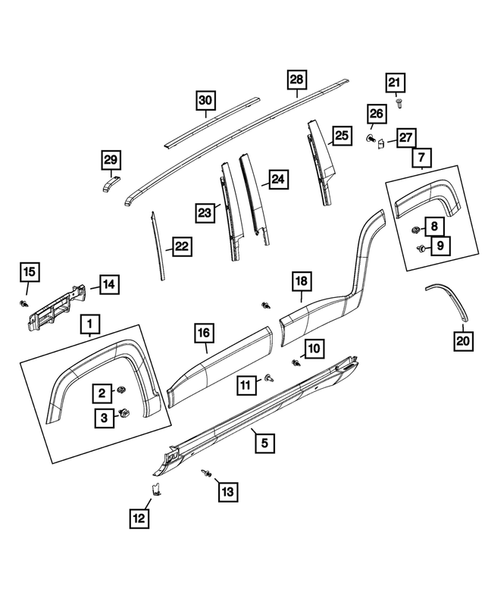 Moldings and Ornamentation for 2018 Jeep Renegade #0