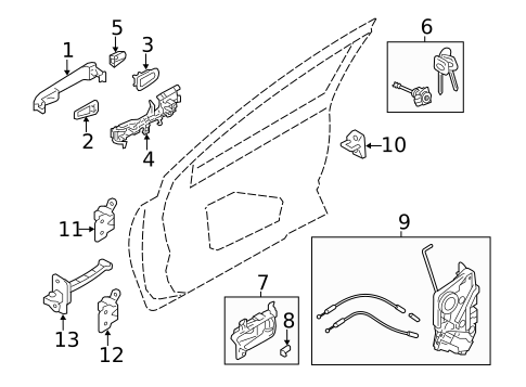 Lock Hardware for 2008 Subaru Impreza #7