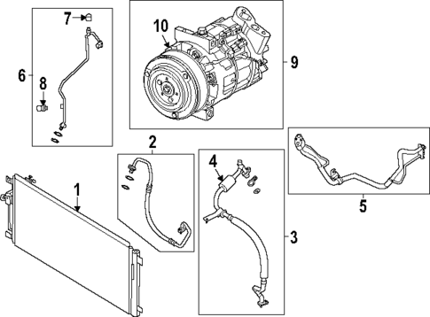 Condenser, Compressor & Lines for 2025 Nissan Murano #0