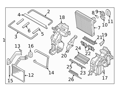 Condenser, Compressor & Lines for 2019 Kia Niro EV #1