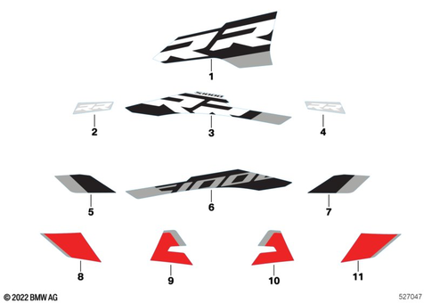 Stickers, Labels, Adhesive Film Strips for 2023 BMW-Motorrad S 1000 RR #1