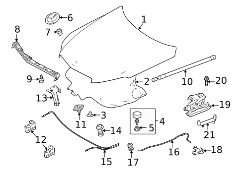 Hood & Components for 2013 Mercedes-Benz E 350 #1
