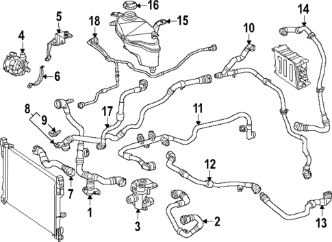 Cooling System for 2023 Mercedes-Benz EQS 580 SUV #1