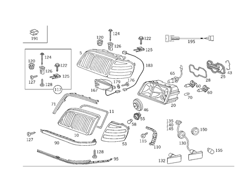 Lighting Unit for 1998 Mercedes-Benz C280 #0