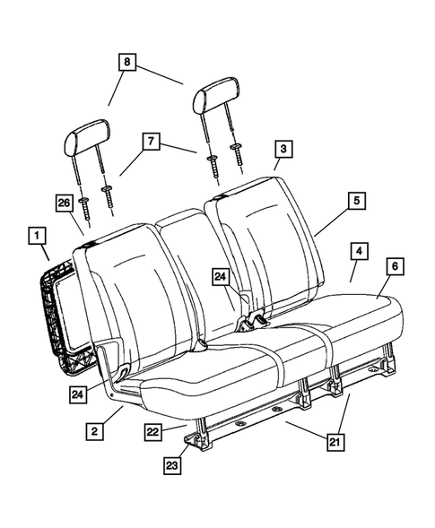 Rear Seats-Folding and Quads for 2005 Chrysler Pacifica #2