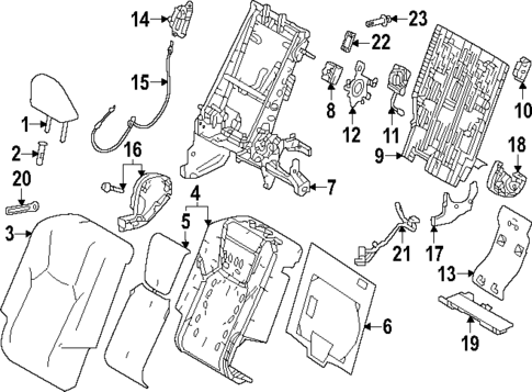 Rear Seat Components for 2024 Lexus RX450h+ #4