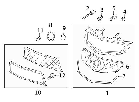 Grille & Components for 2012 Cadillac CTS #0