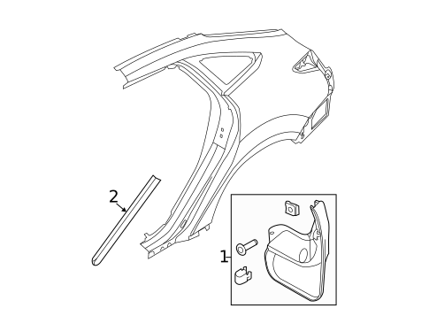 Exterior Trim - Quarter Panel for 2017 Ford Focus #0