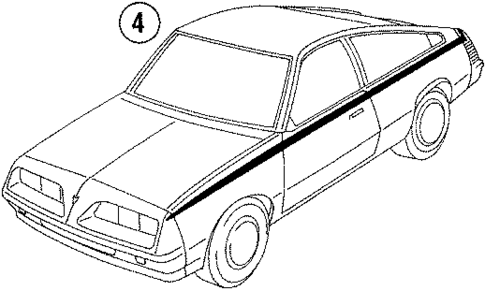 Stripe Tape for 1986 Pontiac Sunbird #1