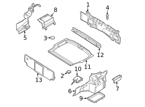 Interior Trim - Rear Body for 2000 BMW 323Ci #1