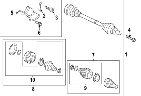 Drive Axles for 2025 Audi Q7 #1
