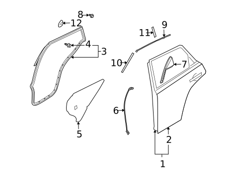 Door & Components for 2008 INFINITI FX35 #0