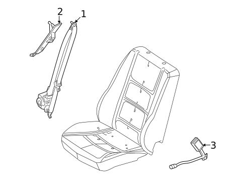 Seat Belt for 2008 Ford Taurus #0