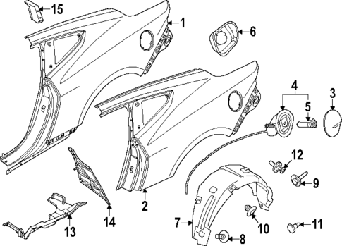 Quarter Panel & Components for 2025 Ford Mustang #0