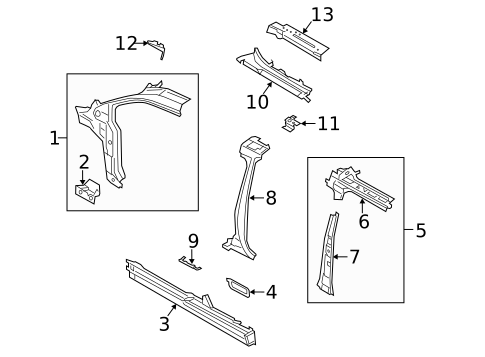 Hinge Pillar for 2017 Ford Transit Connect #1