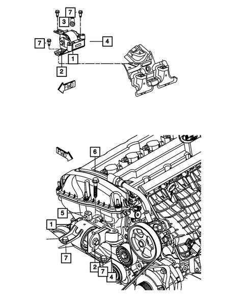 Engine Mounting for 2010 Dodge Caliber #7
