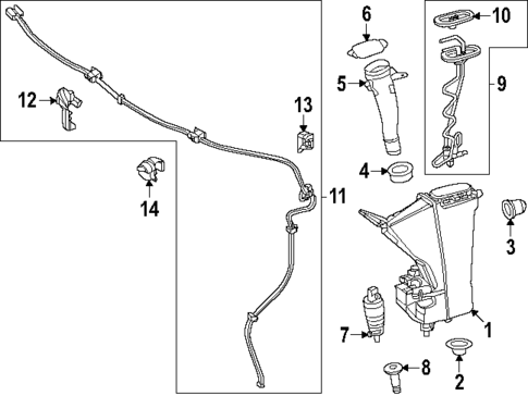 Washer Components for 2025 Mercedes-Benz GLC43 AMG #1