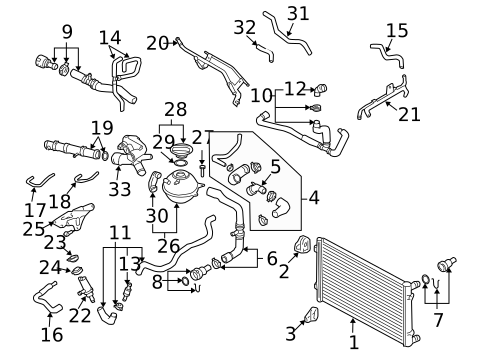 Radiator & Components for 2005 Volkswagen Golf #0