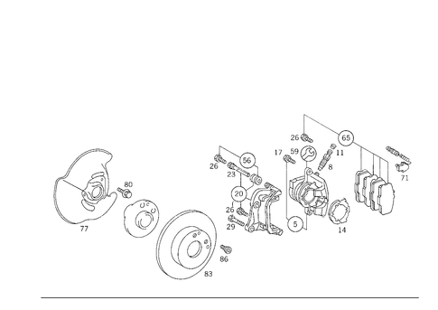 Front Wheel Brake for 1989 Mercedes-Benz 300CE #1