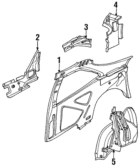Inner Structure for 1996 Saab 900 #1