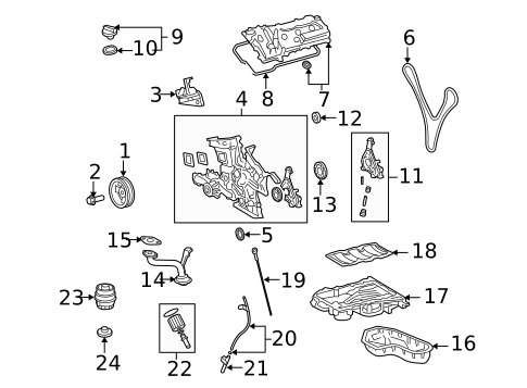 Engine Parts for 2009 Lexus LX570 #15