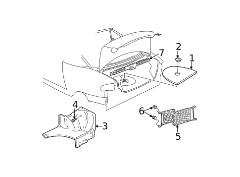 Interior Trim - Trunk for 1999 Chevrolet Cavalier #0
