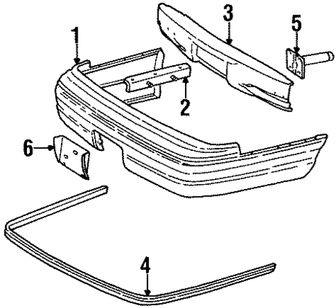 Bumper & Components - Rear for 1994 Ford Crown Victoria #0