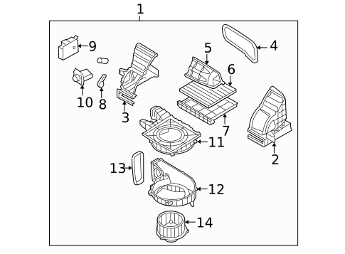 Blower Motor & Fan for 2006 Kia Rio5 #0