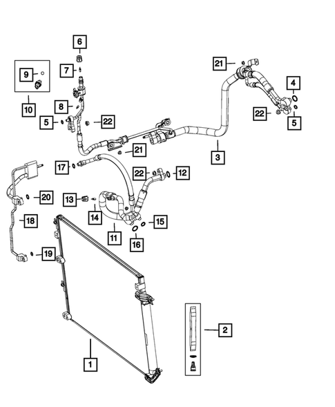 Air Conditioner and Heater Plumbing for 2019 Jeep Cherokee #3