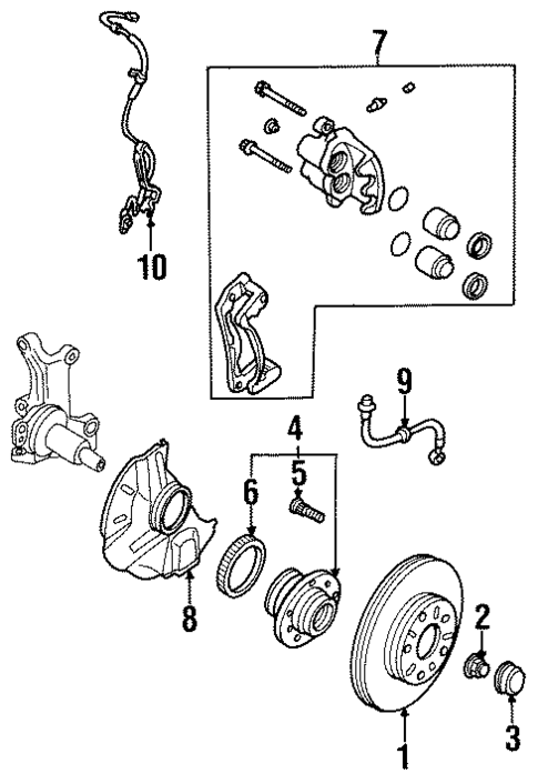 Front Brakes for 1997 Mazda MPV #1